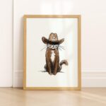Cowboy Cat Sheriff Print