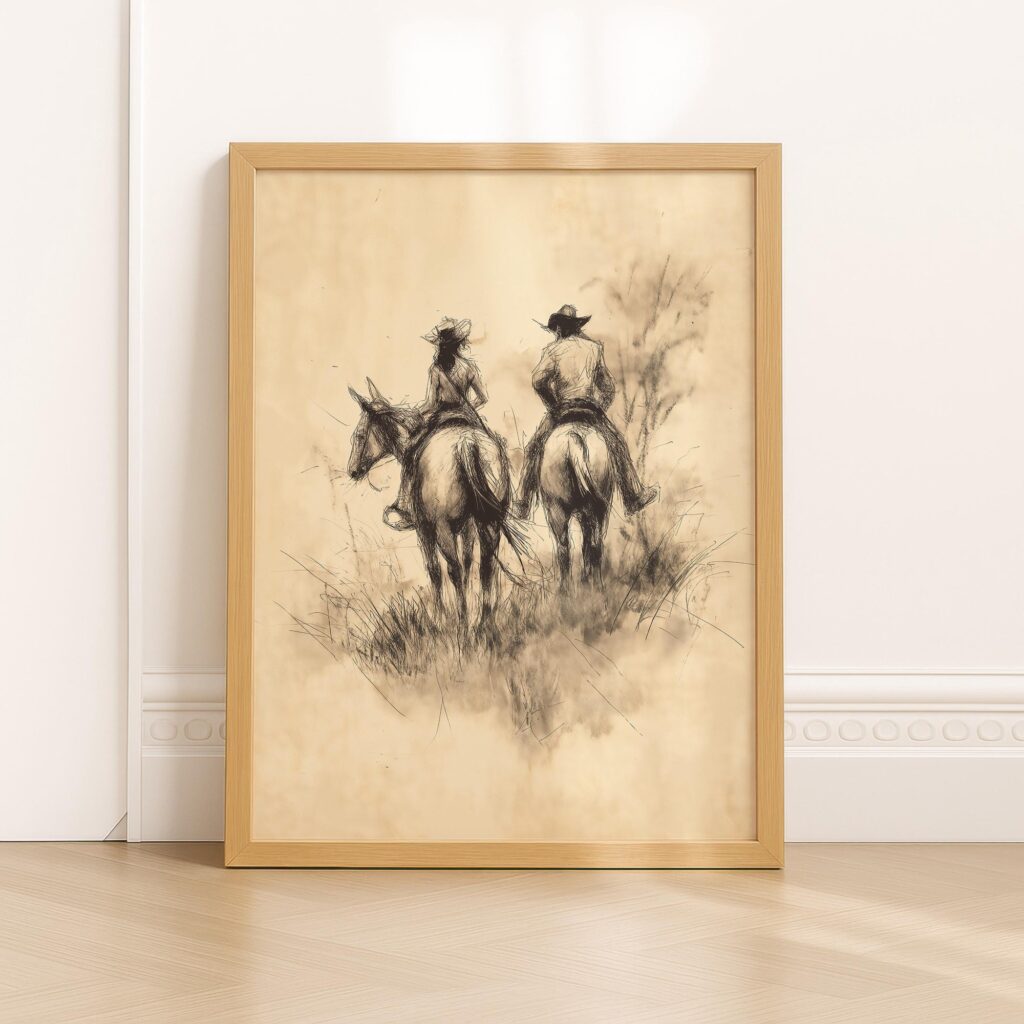 Cowboy Cowgirl Wall Art
