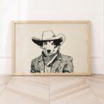 Cowboy Dog Art Print