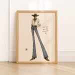 Cowboy Fashion Print