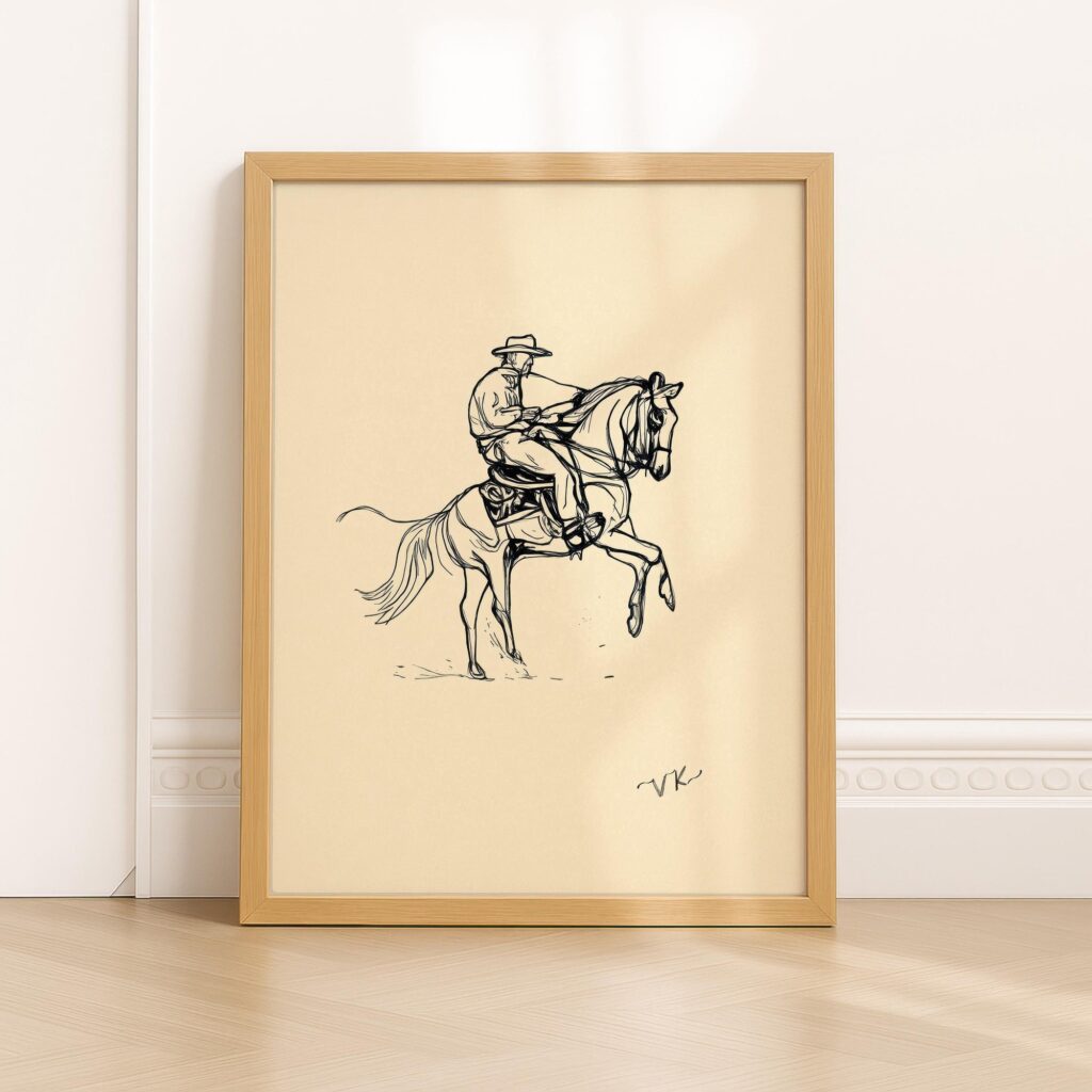 Cowboy Line Art