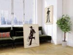Cowgirl and Cowboy Sketch Print Set of 2