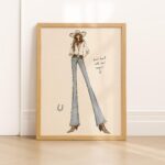 Cowgirl Fashion Print