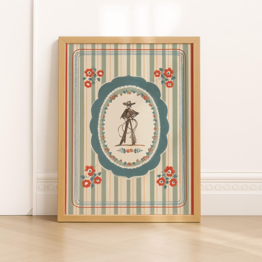 Cowgirl Floral Print