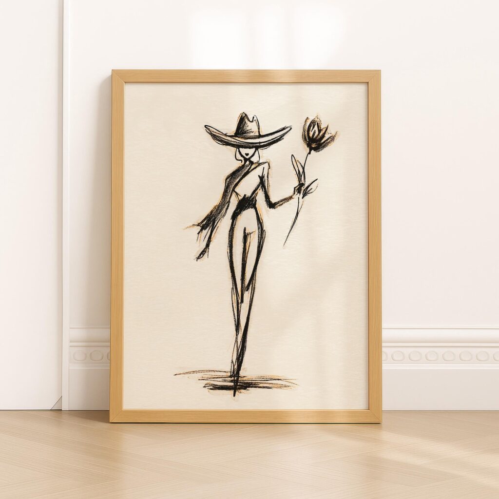 Cowgirl Flower Print