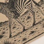 Cowgirl Riding a Zebra in the Desert Print