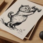 Fitness Cat Print