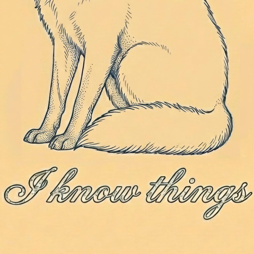 Fox I Know Things Vintage Ink Illustration Art Print