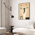 Greyhound Waiter Wine Print