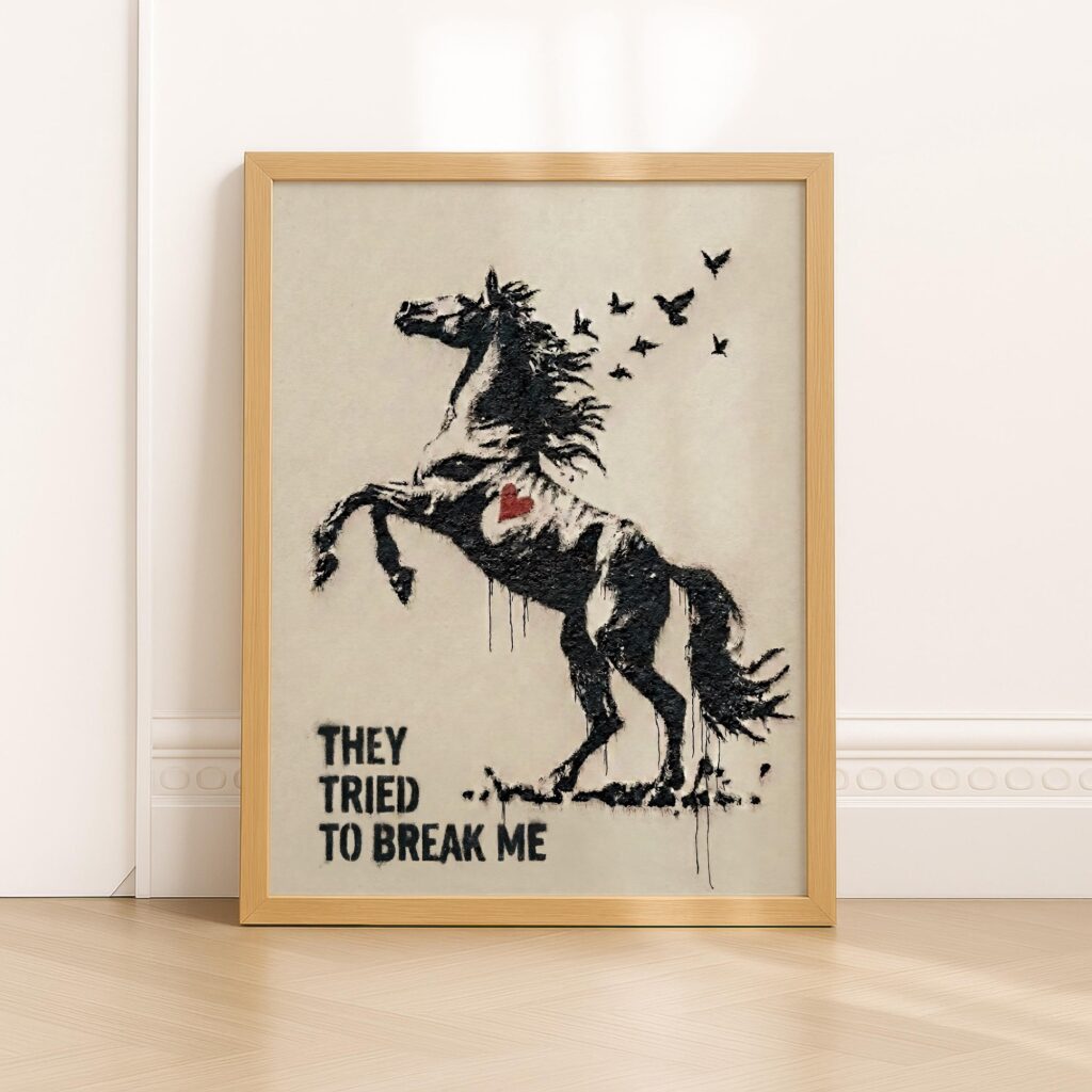 Horse with Birds Wall Art