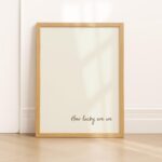 How Lucky Are We Quote Minimalist Neutral Print