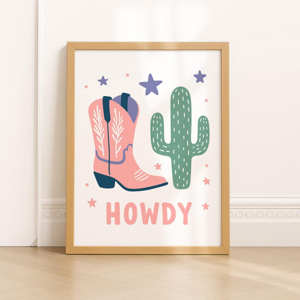 Howdy Cowgirl Boot Print