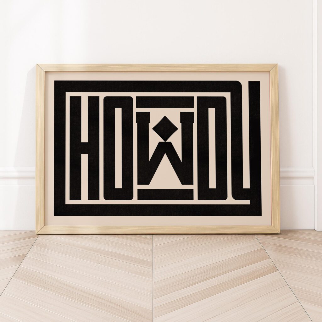 Howdy Black Diamonds Print