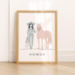 Howdy Cowgirl Minimalist Print
