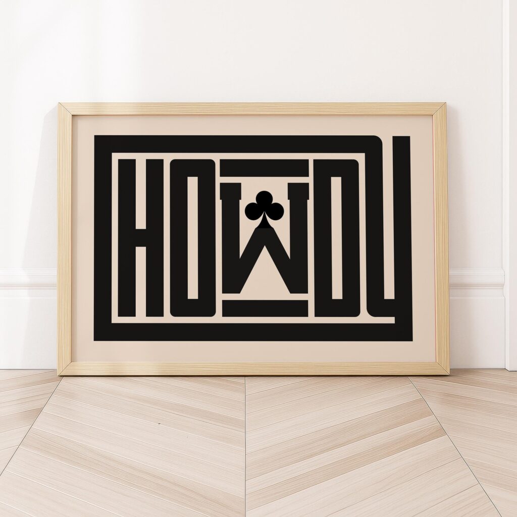 Howdy Farmhouse Western Print