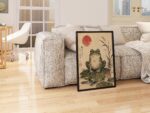 Japanese Frog on Lily Pad Print