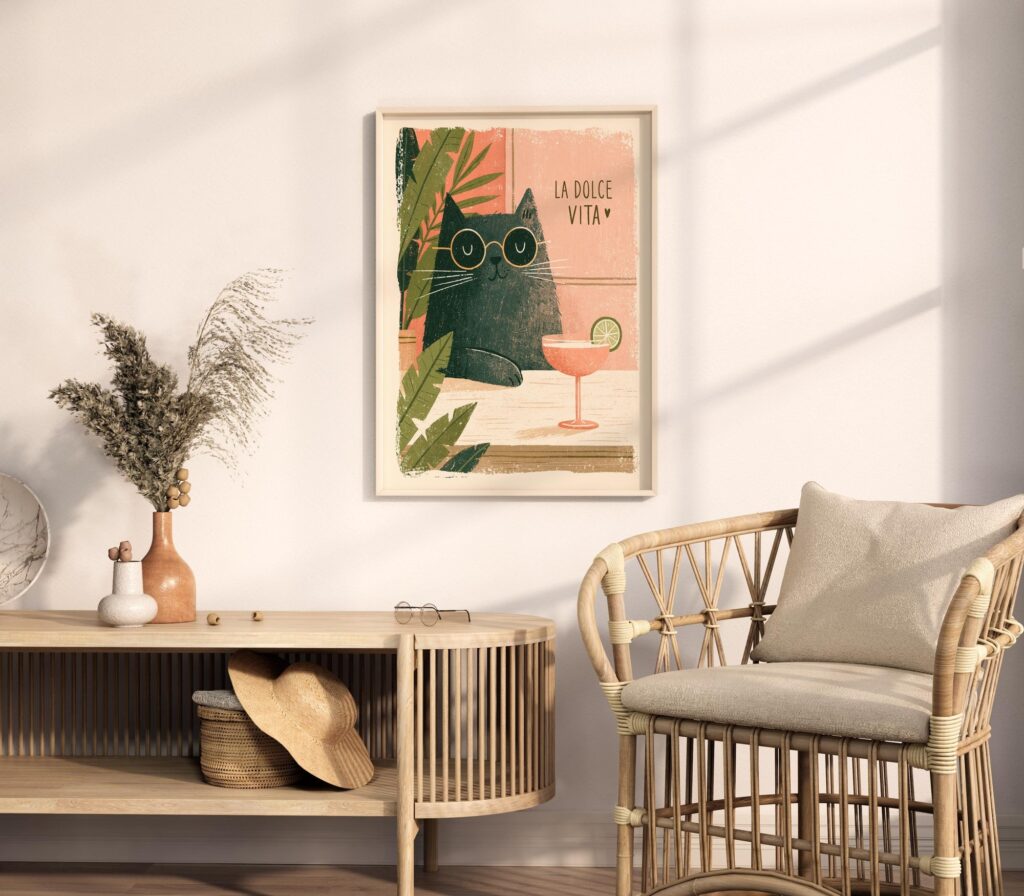 La Dolce Vita Cat Print