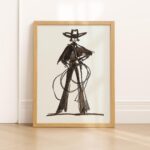 Modern Cowgirl Sketch Print