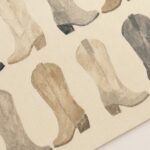 Neutral Cowgirl Cowboy Boots Print