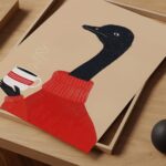 Ostrich Coffee Print