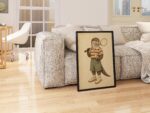 Otter Playing Badminton Print