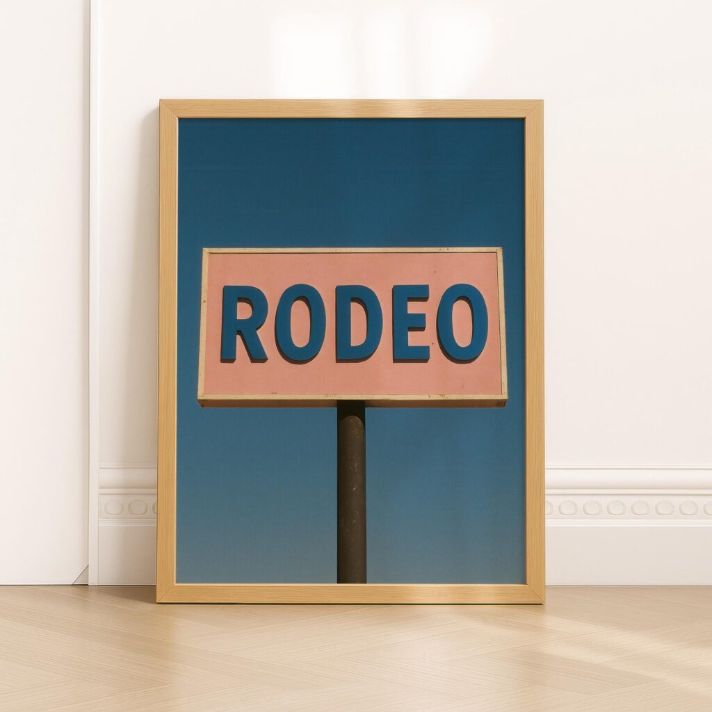 Retro Rodeo Sign Poster