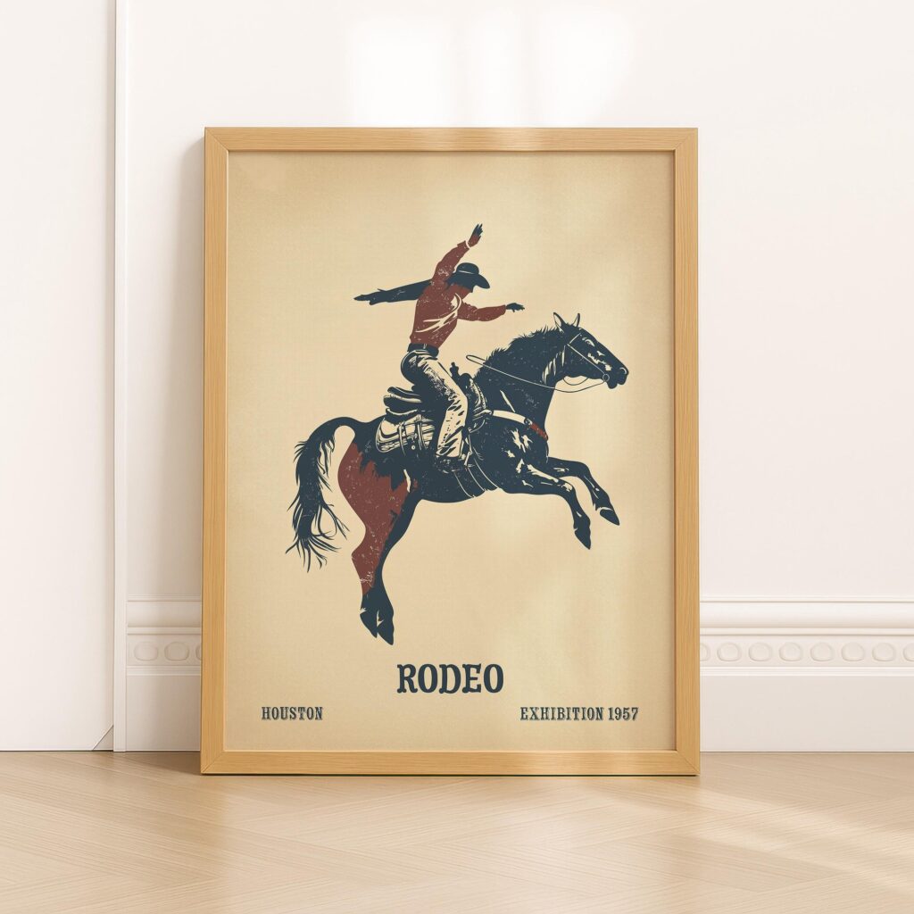 Rodeo Cowboy Art Print