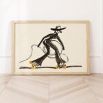 Roller Skating Cowgirl Print