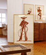 Rust Cowgirl Set of 3 Prints