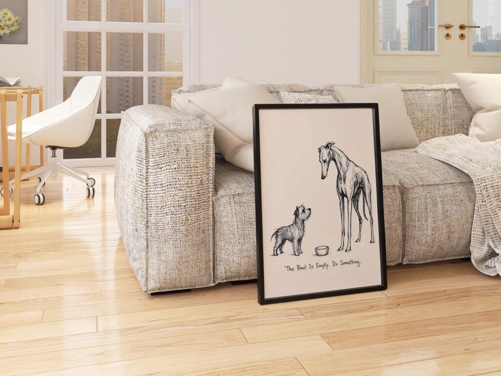 The Bowl Is Empty Do Something Funny Print
