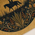 Two Riders on Horseback Under the Moon Print