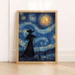 Van Gogh Starry Night Cowgirl Print