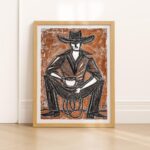 Western Cowboy Coffee Print