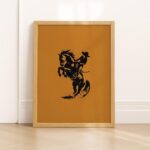 Western Cowgirl Bronco Wall Art