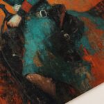 Western Cowgirl in Teal and Orange Print
