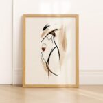 Woman Wine Glass Print