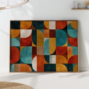 Mid Century Geometric Bauhaus Print