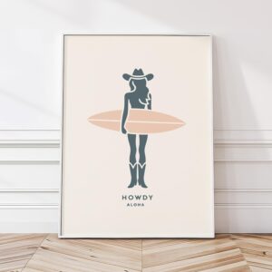Desert Surf Cowgirl Print