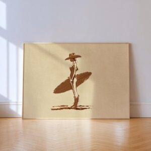 Cowgirl Surfer Surf Print