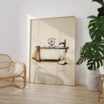Dog Bath Time Art Print with Whimsical Pet Illustration for Bathroom Wall Decor
