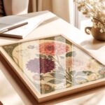 Dahlia Print: Art Nouveau Vintage Botanical Flower Wall Art Home Decor