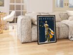 Lady Justice Retro Poster: Justitia Scales of Justice Law Office Wall Art
