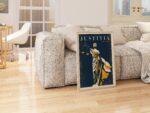 Lady Justice Retro Poster: Justitia Scales of Justice Law Office Wall Art
