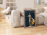Lady Justice Retro Poster: Justitia Scales of Justice Law Office Wall Art